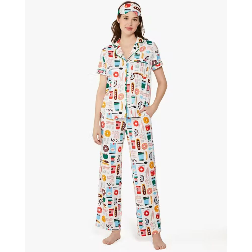 Kate Spade Donuts And Coffee Pajama Top Medium